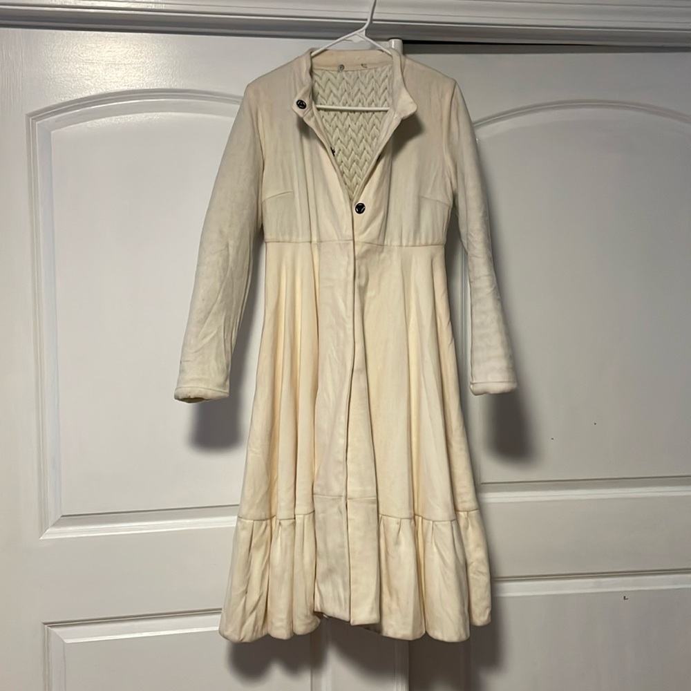 Elegant Cream Women's Coat